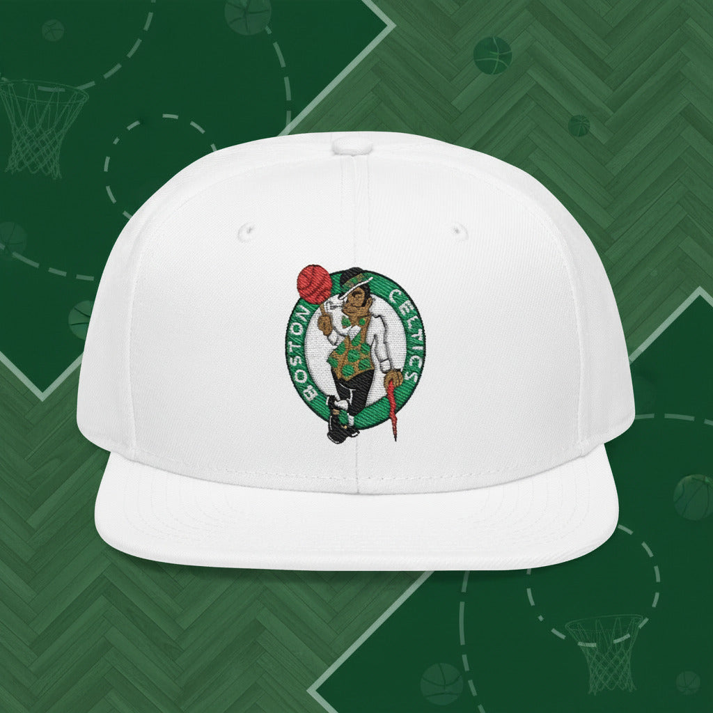 White cap with Boston Celtics logo