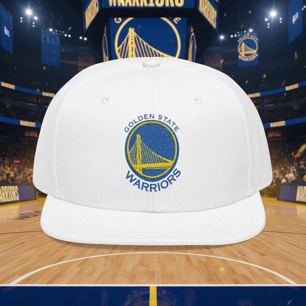 White cap with Golden State Warriors logo