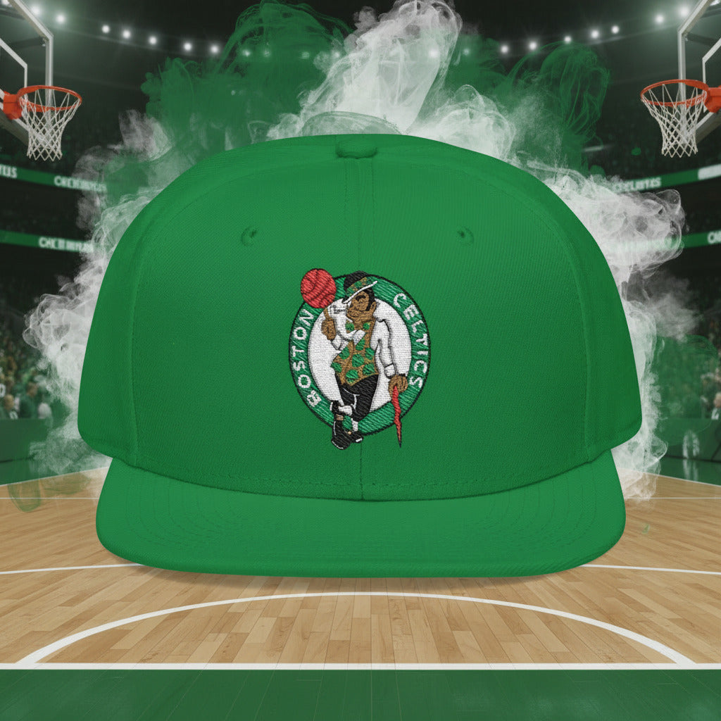 Green cap with Boston Celtics logo