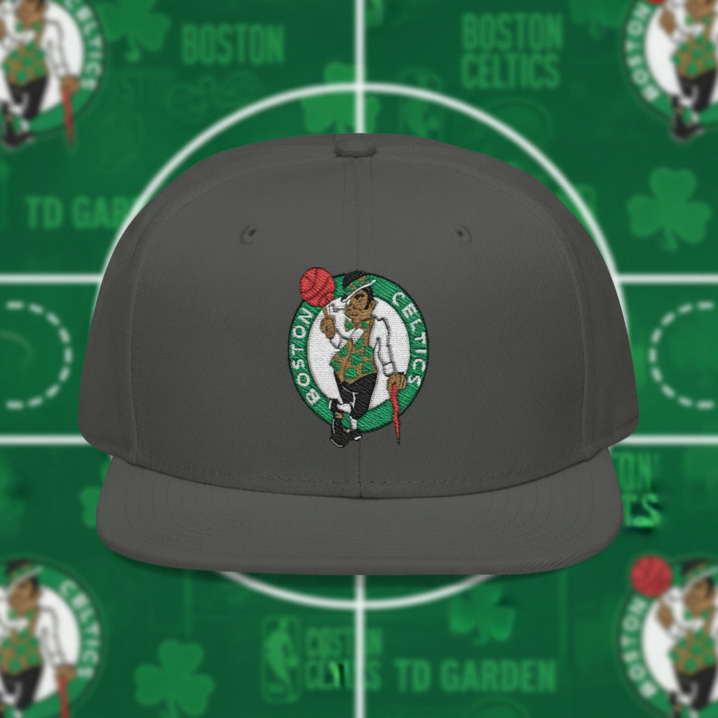 Gray cap with Boston Celtics logo 