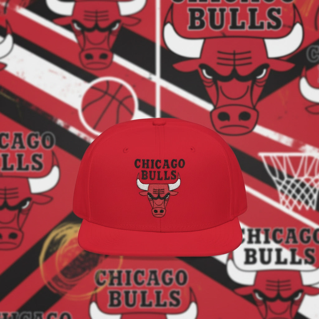 Red cap with 'Chicago Bulls' logo 