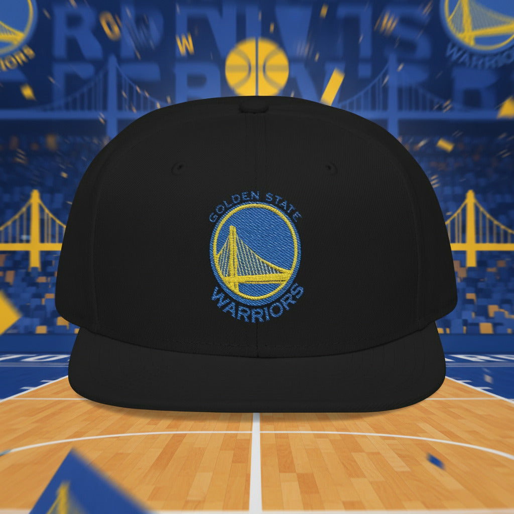 Black cap with Golden State Warriors logo 