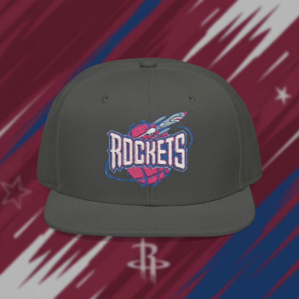 Grey cap with Rockets logo on a white background