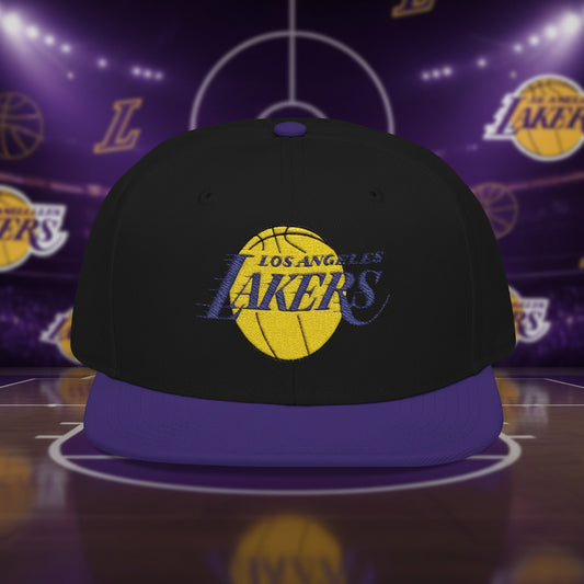 Black and purple Los Angeles Lakers cap 
