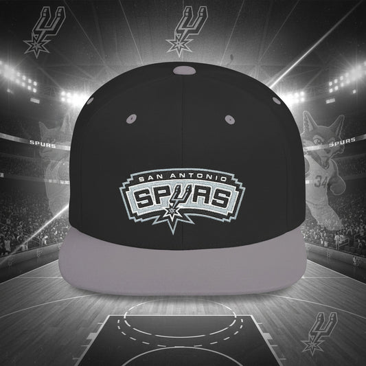 Black and grey cap with San Antonio Spurs logo 