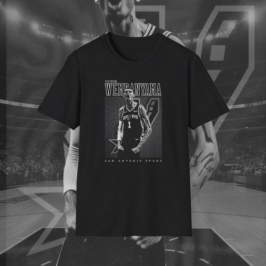 Victor_Wembanyama_Black_Graphic_Design_T-Shirt